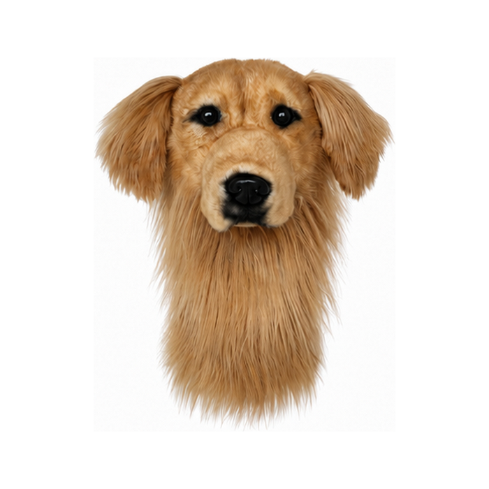 Golden Retriever Golf Driver Headcover – Plush Dog Golf Club Cover