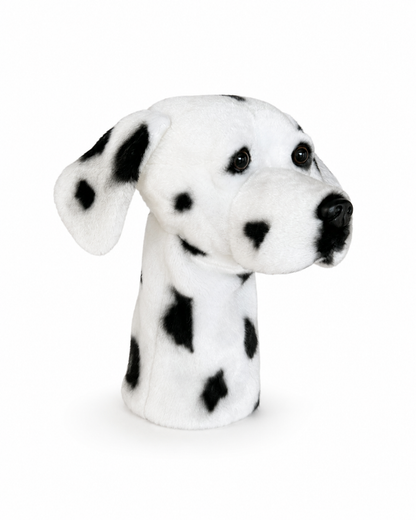 Dalmatian Golf Driver Headcover, Plush Dog Animal Club Cover, Fits No.1 Wood
