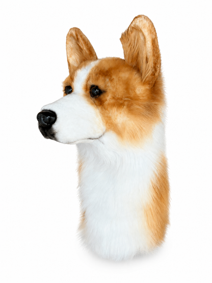 Corgi Golf Driver Headcover, Plush Dog Club Cover for No.1 Wood