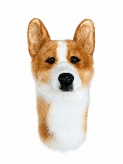 Corgi Golf Driver Headcover, Plush Dog Club Cover for No.1 Wood