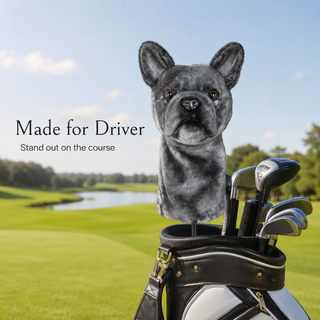 French Bulldog Golf Driver Headcover, Plush Dog Club Cover for No.1 Wood