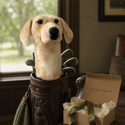 Yellow Labrador Golf Driver Headcover – Plush Dog Golf Club Cover