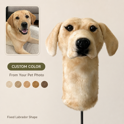 Yellow Labrador Golf Driver Headcover – Plush Dog Golf Club Cover