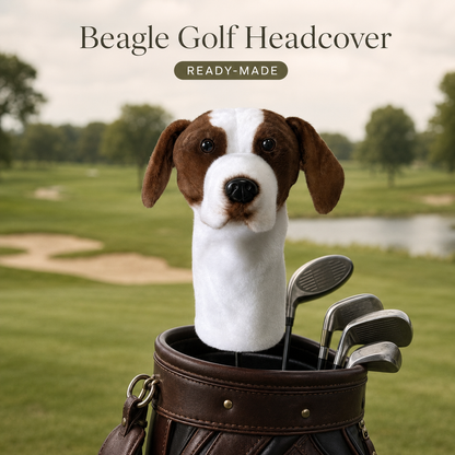 Beagle Golf Driver Headcover – Plush Dog Golf Club Cover