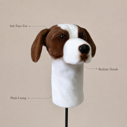 Beagle Golf Driver Headcover – Plush Dog Golf Club Cover
