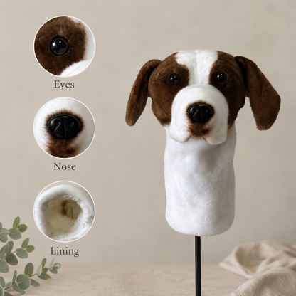 Beagle Golf Driver Headcover – Plush Dog Golf Club Cover