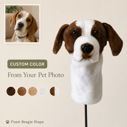 Beagle Golf Driver Headcover – Plush Dog Golf Club Cover