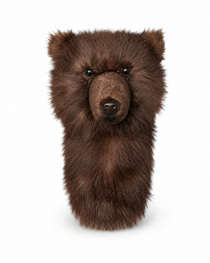 Brown Bear Golf Headcover, Plush Animal Driver Cover, Realistic Faux Fur Golf Club Cover